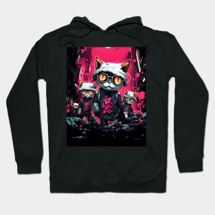 Gangsta Cats -2, Badass Cats of the Neighborhood, Splash Hoodie